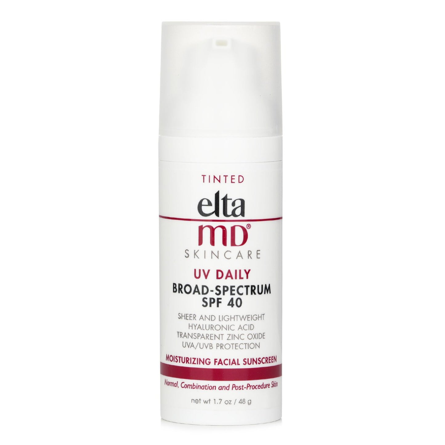 EltaMD UV Daily Moisturizing Facial Sunscreen SPF 40 - For Normal, Combination & Post-Procedure Skin - Tinted 48g/1.7oz