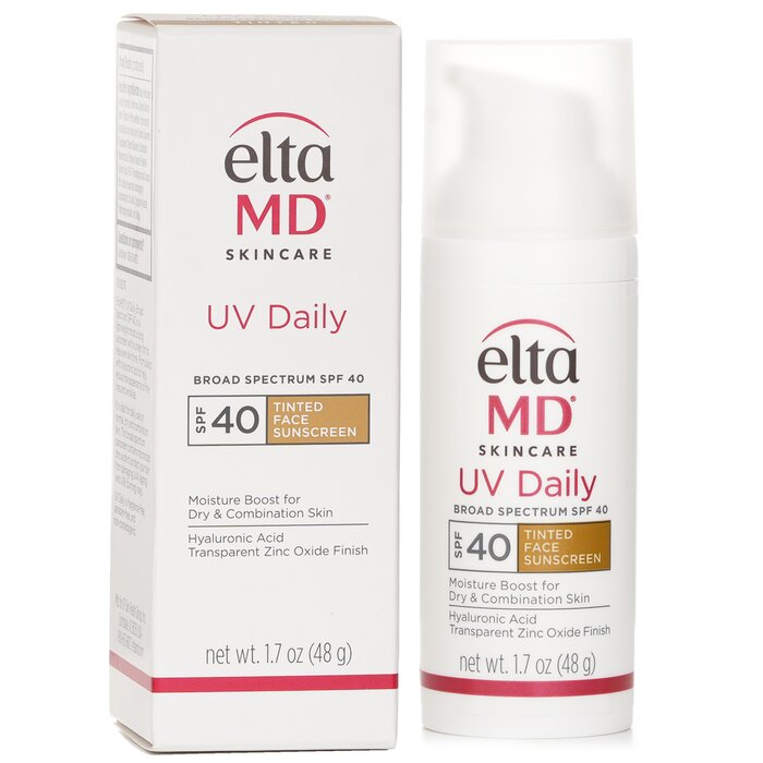 EltaMD UV Daily Moisturizing Facial Sunscreen SPF 40 - For Normal, Combination & Post-Procedure Skin - Tinted 48g/1.7oz