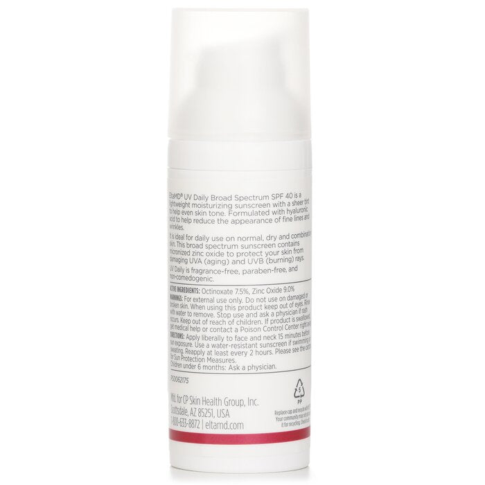 EltaMD UV Daily Moisturizing Facial Sunscreen SPF 40 - For Normal, Combination & Post-Procedure Skin - Tinted 48g/1.7oz