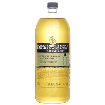 LOccitane Almond Cleansing & Softening Shower Oil (Eco-Refill) (Random Packaging)