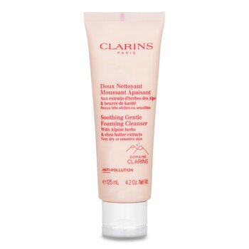 Clarins Soothing Gentle Foaming Cleanser with Alpine Herbs & Shea Butter Extracts - Very Dry or Sensitive Skin