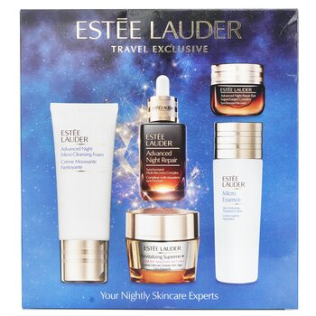 Estee Lauder Your Nightly Skincare Experts: ANR 50ml+ Revitalizing Supreme+ Soft Cream 50ml+ Eye Supercharged 15ml+ Micro Cleans...