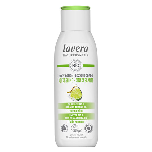 Lavera Body Lotion (Regreshing) - With Lime & Organic Almond Oil - For Normal Skin 200ml/7oz