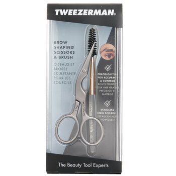 Tweezerman Stainless Brow Shaping Scissors & Brush