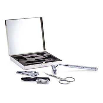 The Well Mannered Groom Kit: Razor + Grooming Scissors + Nail Clipper + Brush + Box