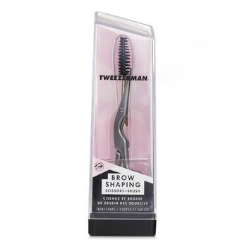 Tweezerman Stainless Steel Brow Shaping Scissors & Brush (Studio Collection)