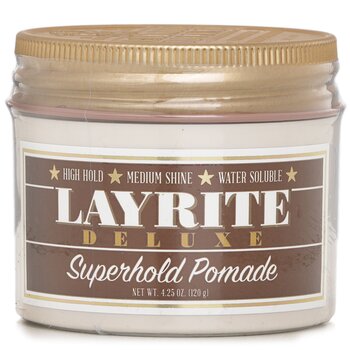 Layrite Superhold Pomade (High Hold, Medium Shine, Water Soluble)