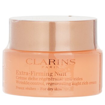 Clarins Extra-Firming Nuit Wrinkle Control, Regenerating Night Rich Cream - For Dry Skin