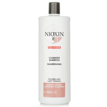 Nioxin Derma Purifying System 3 Cleanser Shampoo (Colored Hair, Light Thinning, Color Safe)