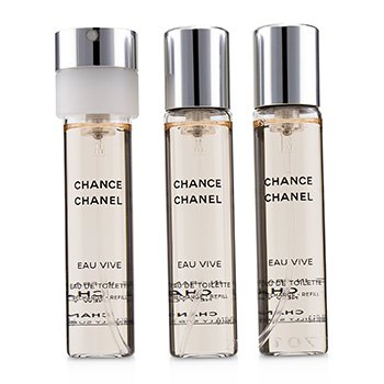 Chanel Chance Eau Vive Twist & Spray Eau De Toilette Refill 3x20ml/0.7oz Chance  Eau Vive