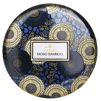 3 Wick Decorative Tin Candle - Moso Bamboo