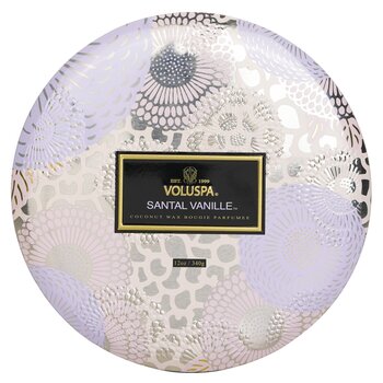 Voluspa 3 Wick Decorative Tin Candle - Santal Vanille