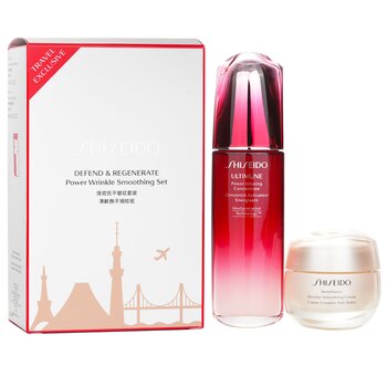 Shiseido Defend & Regenerate Power Wrinkle Smoothing Set: Ultimune Power Infusing Concentrate N 100ml + Benefiance Wrinkle Smoothing Cream 50ml