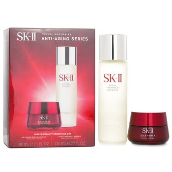 SK II Ageless Beauty Essentials Set: R.N.A. Power Moisturizing Cream 80ml + Facial Treatment Essence 230ml