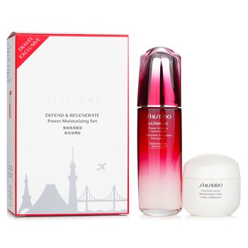 Shiseido Defend & Regenerate Power Moisturizing Set: Ultimune Power Infusing Concentrate N 100ml + Essential Energy Moisturizing Cream 50 ml