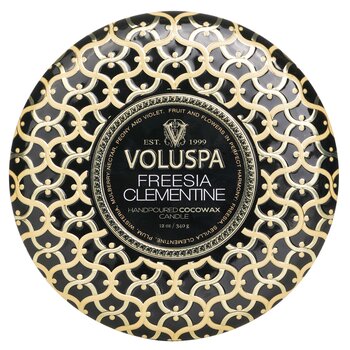 Voluspa 3 Wick Decorative Tin Candle - Freesia Clementine