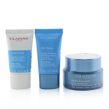 My Hydration Essentials Gift Set: Hydra-Essentiel Silky Cream 50ml+ Fresh Scrub 15ml+ SOS Hydra Mask 15ml