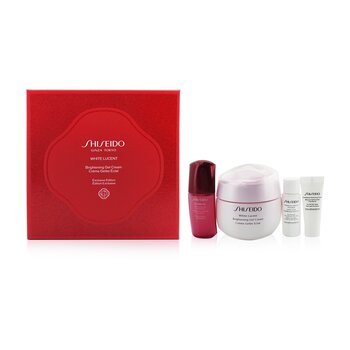 Shiseido White Lucent Holiday Set: Gel Cream 50ml + Cleansing Foam 5ml + Softener Enriched 7ml + Ultimune Concentrate 10ml