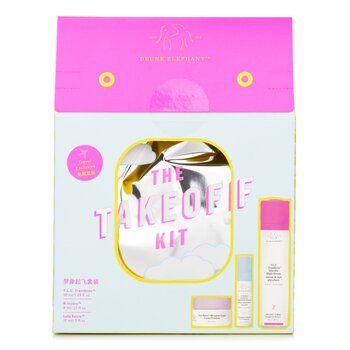 Drunk Elephant The TakeOff Kit: T.L.C Framboos Night Serum 50ml+ B-Hydra Serum 8ml+ Lala Retro Whipped Cream 15ml