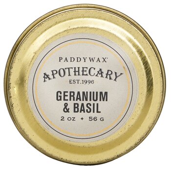 Apothecary Candle - Geranium & Basil