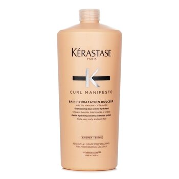 Kerastase Curl Manifesto Bain Hydratation Douceur Shampoo Gentle Creamy Shampoo - For Curly, Very Curly & Coily Hair (Salon Size)