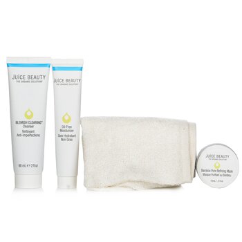 Blemish Clearing Solutions Kit : Cleanser + Moisturizer + Mask + Washcloth (Unboxed)