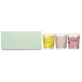 3 Votive Set: Sakura, Jasmine, Rose & Cranberry, Ginger Lily